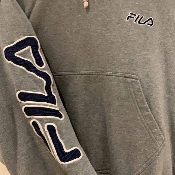 Grey FILA Hoodie - Picture 3 of 6